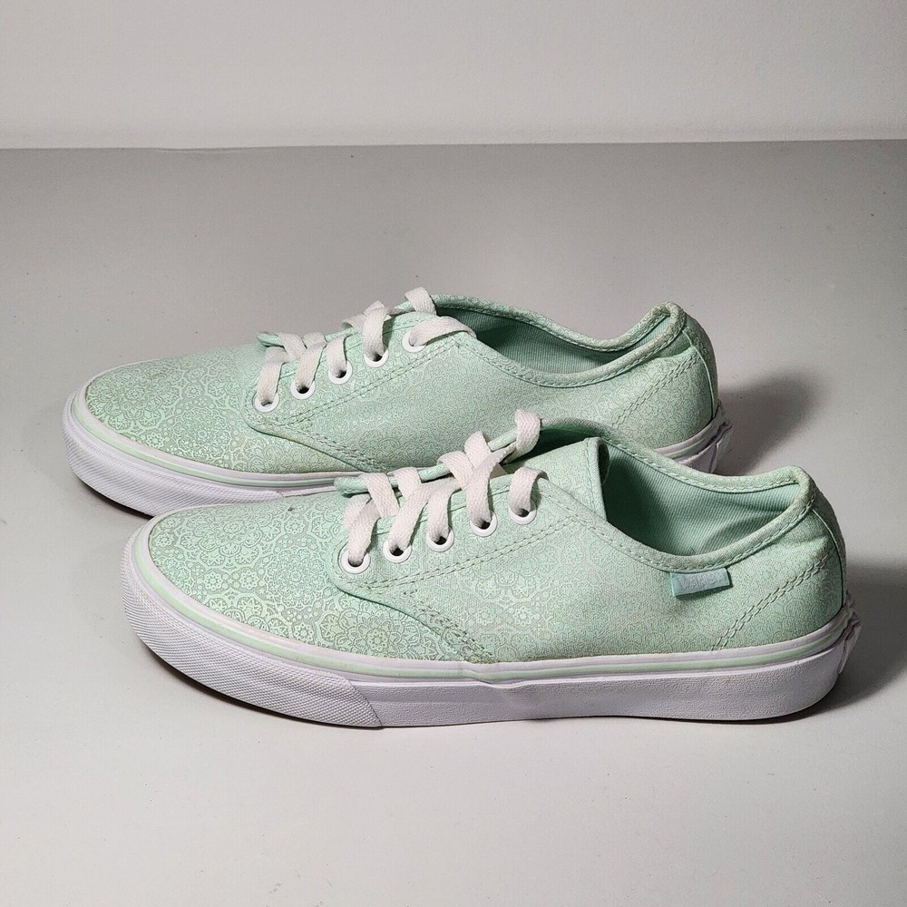 Vans Green Camden Tapestry Women's Lace Up Sneakers Size 7.5